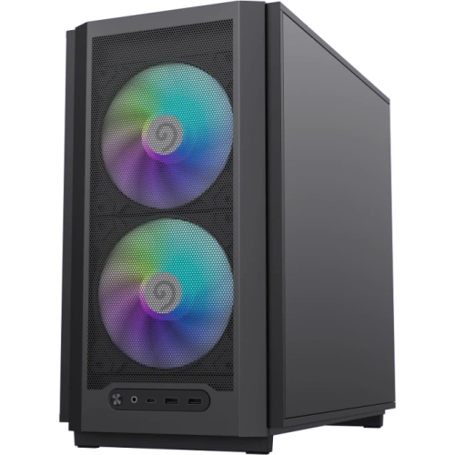 Корпус GameMax F36 BK без БП (Midi Tower, ATX, Черный, 1*USB Type-C, 3*120мм)