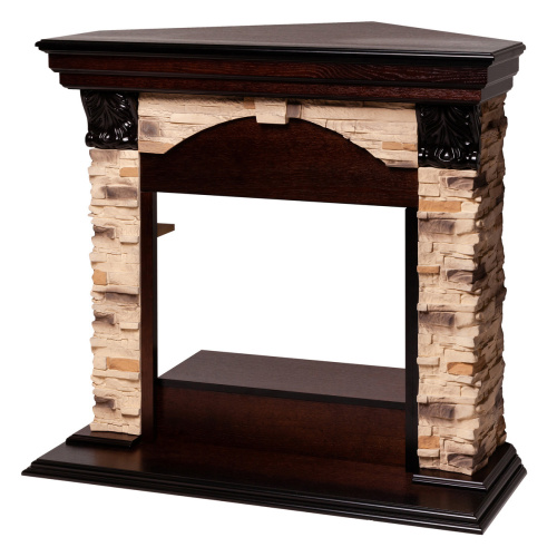 Портал каминный из МДФ угловой RealFlame Dublin Rock под очаги (Majestic, Fobos, Eugene, 3D Olympic, 3D Oregan)