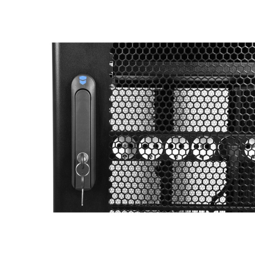 Шкаф серверный ЦМО ШТК-СП-42.8.10-48АА-9005 напольный 42U 800x930мм пер.дв.перфор. черный