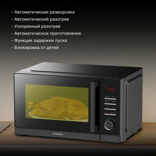 Микроволновая печь Hyundai HYM-D3012 25л черный