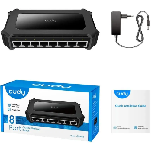 Коммутатор неуправляемый Cudy GS108D (L2) 8x1Гбит/с
