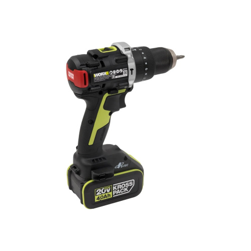 Дрель-шуруповерт WORX Professional WU373.2 ударная 2АКБ+ЗУ