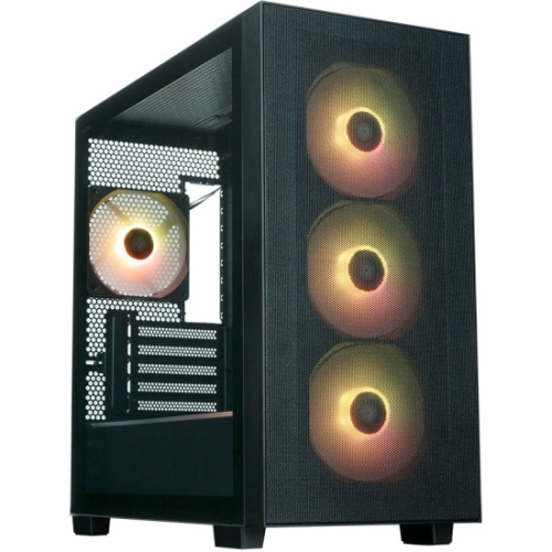 Корпус XASTRA A510M 4ARGB-UC Black (A510M-4FC12A-UC) mATX/Mesh/ Screwless full-size TG /4x 120mm FC120 ARGB PWM fans/ Type-C