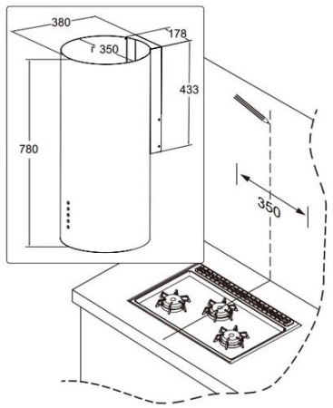Вытяжка пристенная Haier HVX-W481LX серебристый