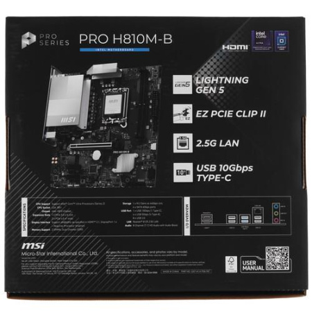 Материнская плата MSI PRO H810M-B