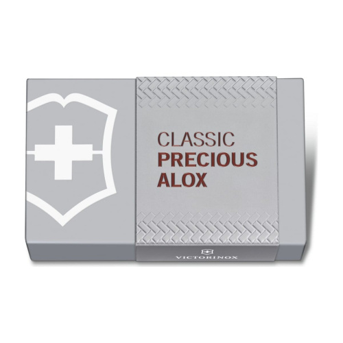 Нож-брелок Victorinox Classic SD Precious Alox 0.6221.4011G 58мм, 5 функций, Hazel Brown (подар. упаковка)