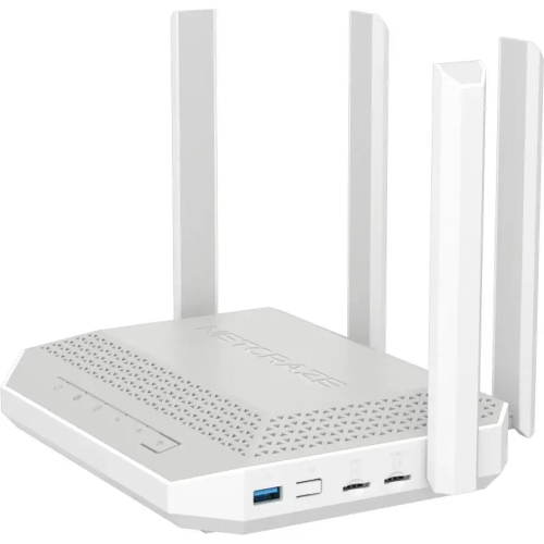 Роутер беспроводной Keenetic Netcraze Hopper 4G+ NC-2312 AX3000 10/100/1000BASE-TX/4G cat.6 белый