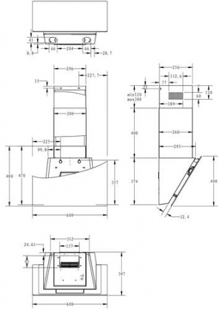 Вытяжка наклонная Haier HVX-W692GB черный