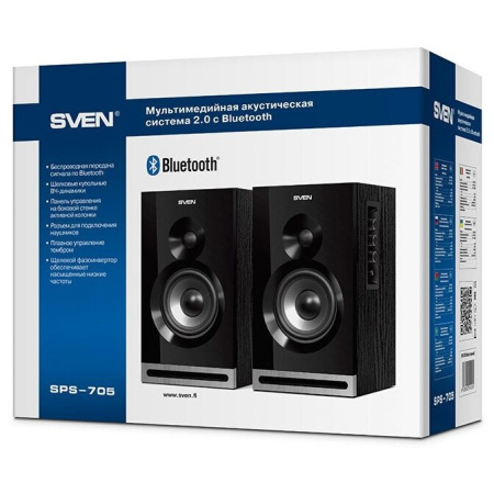 Колонки Sven SPS-705 2.0 черный 40Вт