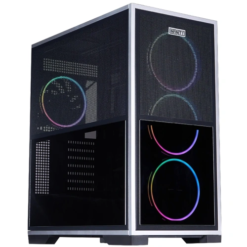 Корпус 1STPLAYER Infinity IF8 ARGB Black (IF8-BK-4FO7-14) / E-ATX / 4x140mm ARGB fans
