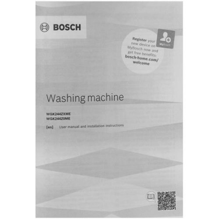 Стиральная машина Bosch WGK244Z0ME белый