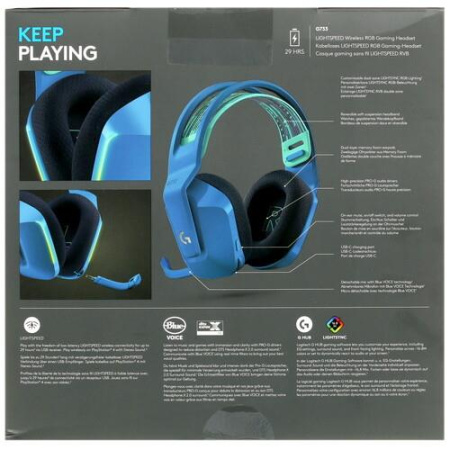 Беспроводные наушники Logitech G733 синий