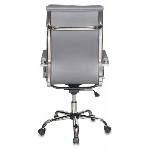 Кресло руководителя Бюрократ CH-993/grey серый искусственная кожа крестовина хром