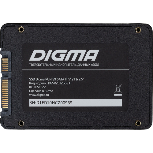 SSD Digma Run S9 DGSR2512GS93T SATA III 512Gb 2.5"