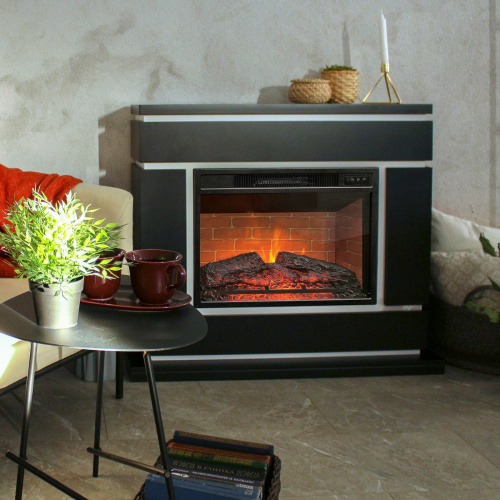 Электрокамин RealFlame Vega 24 BLM черный с очагом Irvine 24