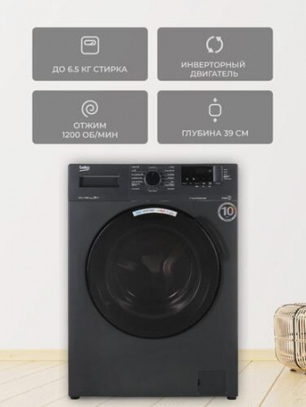 Стиральная машина Beko WSPE6H612A черный