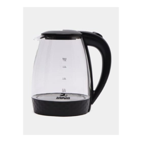 Чайник Добрыня DO-1252 стекло черный