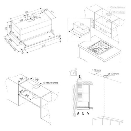 Вытяжка телескопическая Gorenje TH60E6X серебристый/серебристый