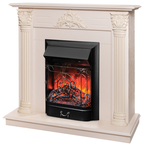 Электрокамин RealFlame Stefania WT айвори с очагом Majestic Lux Black RC