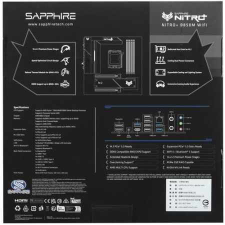 Материнская плата Sapphire NITRO+ B850M WIFI