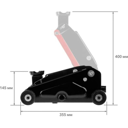 Домкрат подкатной STARTUL Auto ST8014-07 гидравлический 2,5 т