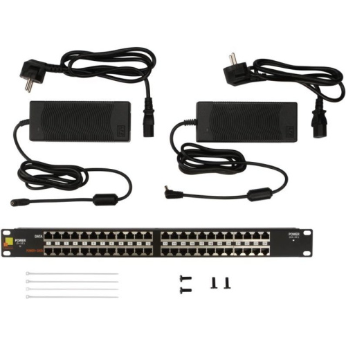 Патч-панель Lanmaster LAN-PP24-POE/A2 19" 1U 24xRJ45 кат.5e