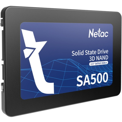 SSD Netac SA500 Series (NT01SA500-1T0-S3X) 2.5" 1.0Tb Retail (SATA3, up to 530/475MBs, 3D NAND, 480TBW, 7mm)