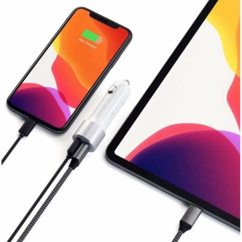 АЗУ Satechi 72W Type-C PD Car Charger серый космос