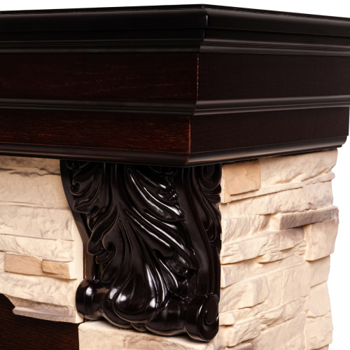 Электрокамин RealFlame Dublin Corner Rock AO античный дуб с очагом Majestic Lux Black RC