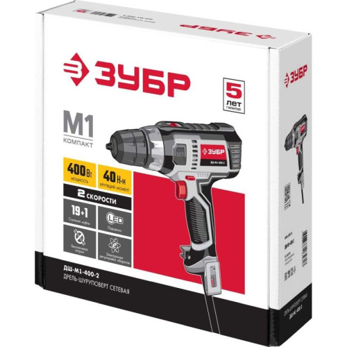 Дрель-шуруповерт Зубр ДШ-М1-400-2