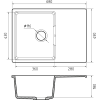Кухонная мойка GRANFEST Urban 668L dark gray