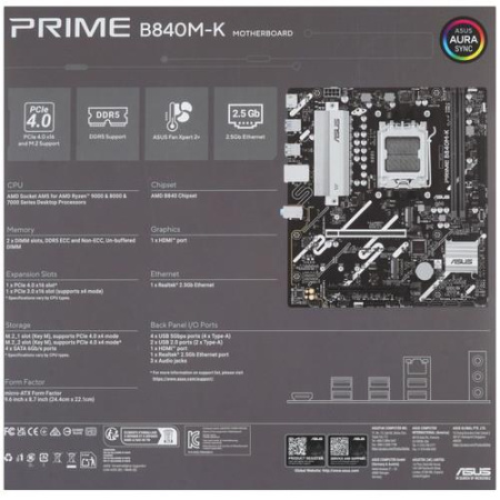 Материнская плата ASUS PRIME B840M-K