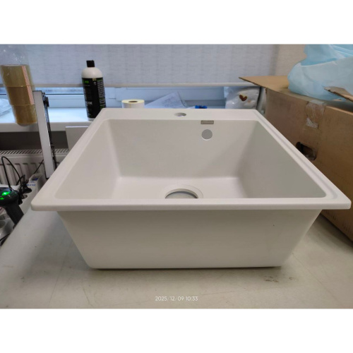 УЦ Кухонная мойка MAUNFELD Perla 460 MFQS-460W кремовый (плохая упаковка, небольшой скол снизу у края)