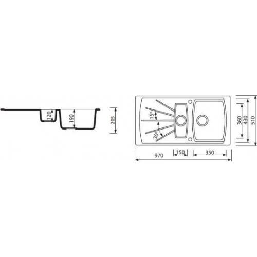 Кухонная мойка Marmorin Fenco 320 513 003 Grey
